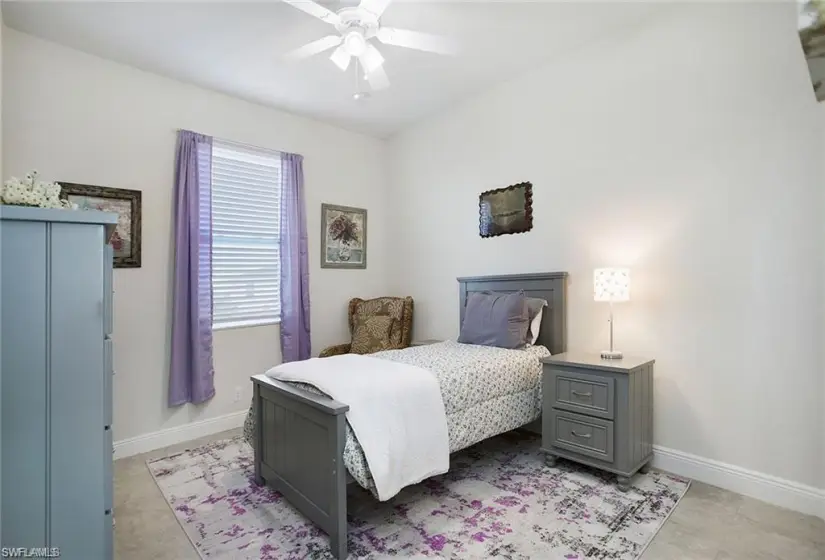 Bedroom with ceiling fan