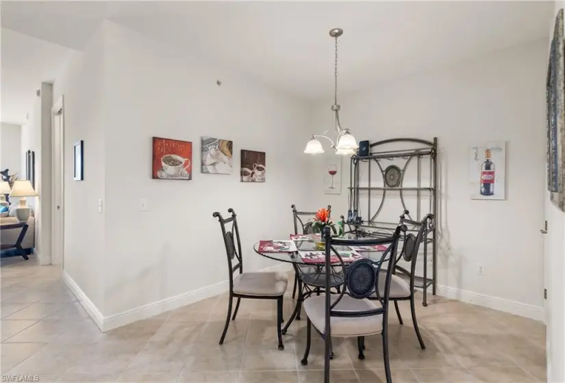 Dining room includes a pantry.