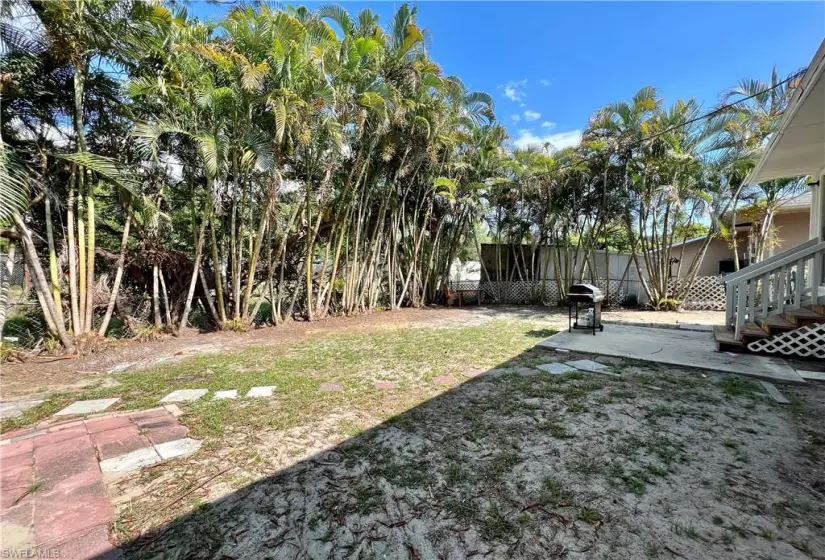 View of yard with a patio